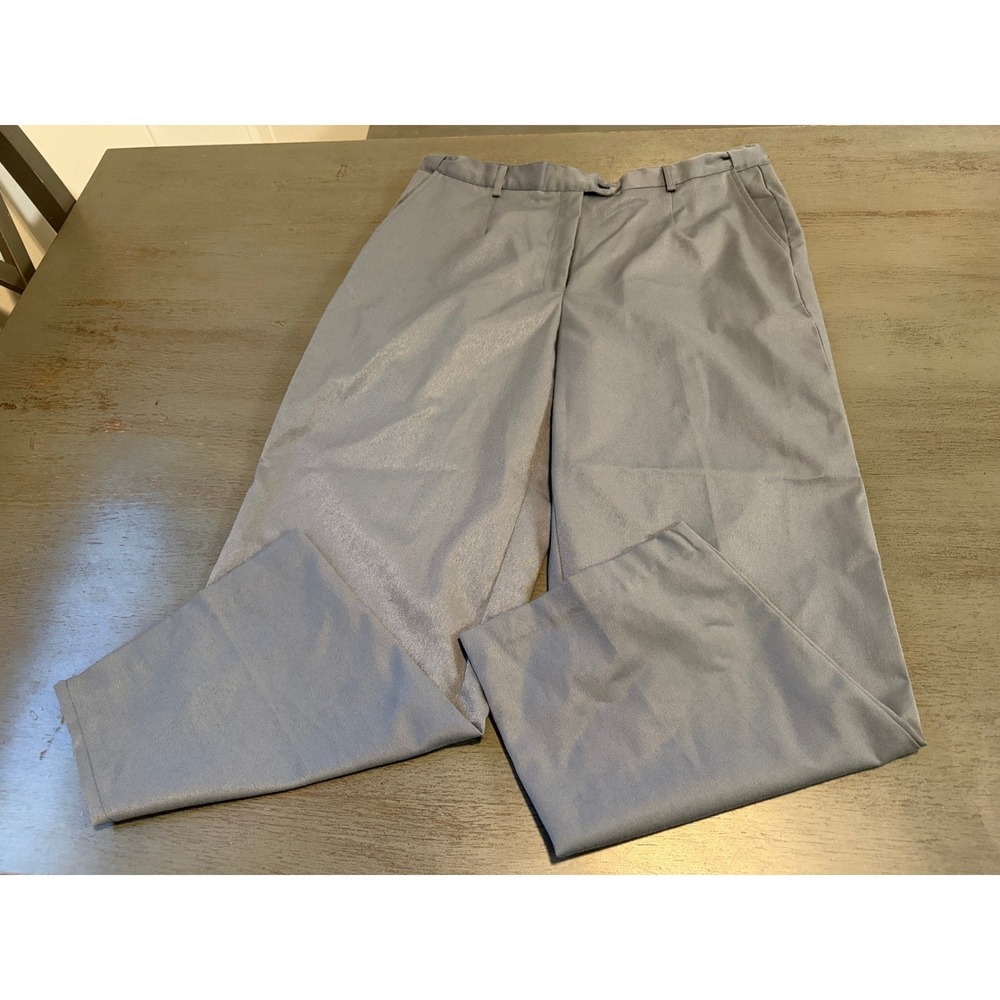 Koret Gray Wool Blend Straight Leg Dress Pants Elastic Waist Size 12 M98890012